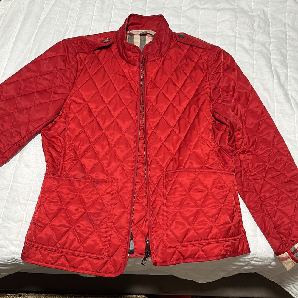 Burberry Red Jacket! Lightly Used - image 4